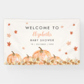 A Little Pumpkin is on her Way, Baby Shower Spandoek (Horizontaal)