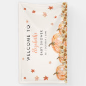 A Little Pumpkin is on her Way, Baby Shower Spandoek (Verticaal)