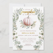 A Little Pumpkin Is on Her Way Fall Baby Shower Kaart (Voorkant)