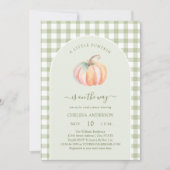 A Little Pumpkin is On The Way Autumn Baby Shower Kaart (Voorkant)