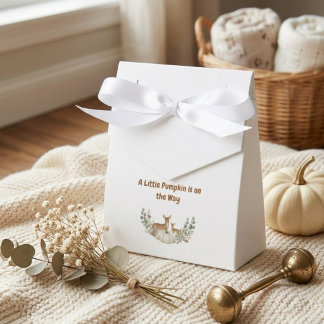 A Little Pumpkin is on the Way" Baby Bib Bedankdoosjes