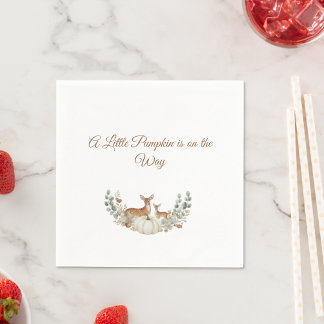 A Little Pumpkin is on the Way" Baby Bib Servet