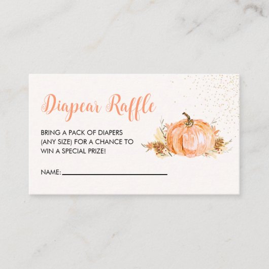 a Little Pumpkin is on the Way, Baby Shower Informatiekaartje (Voorkant)