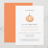 A Little Pumpkin Is On The Way Baby Shower Kaart (Voorkant / Achterkant)