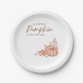 A Little Pumpkin Is On the Way Dessert Plate Papieren Bordje