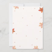 A Little Pumpkin Is on The Way, Fall Baby Shower Kaart (Achterkant)