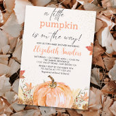A Little Pumpkin Is on The Way, Fall Baby Shower Kaart
