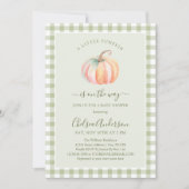 A Little Pumpkin is On The Way Fall Baby Shower Kaart (Voorkant)