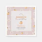 A Little Pumpkin Is On The Way Fall Baby Shower  Servet (Voorkant)