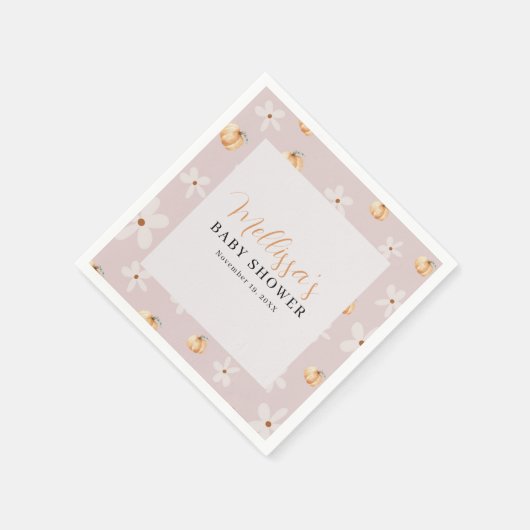 A Little Pumpkin Is On The Way Fall Baby shower Servet (Hoek)