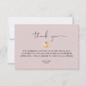 A Little Pumpkin Is On The Way Fall Baby Thank You Bedankkaart (Voorkant)
