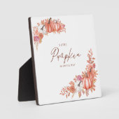 A Little Pumpkin Is On the Way Table Top Plaque Fotoplaat (Voorkant)