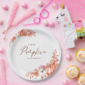 A Little Pumpkin Is On the Way Table Top Plaque Papieren Bordje (Feest)