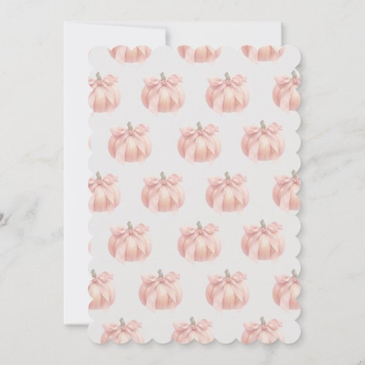 A Little Pumpkin is onderweg naar de babymeisjesdo Kaart (Achterkant)