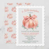 A Little Pumpkin is onderweg naar de babymeisjesdo Kaart (Voorkant / Achterkant)