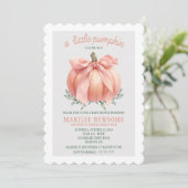 A Little Pumpkin is onderweg naar de babymeisjesdo Kaart (Staand voorkant)