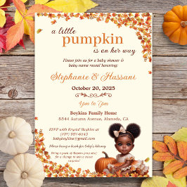 A Little Pumpkin is op weg naar Puff Baby Girl Kaart