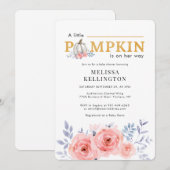 A Little Pumpkin on the Way Baby Shower Kaart (Voorkant / Achterkant)