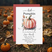 A Little Pumpkin Pink Baby Shower Invitation Kaart