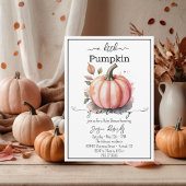 A Little Pumpkin Pink Baby Shower Invitation Kaart