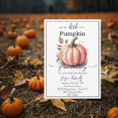 A Little Pumpkin Pink Baby Shower Invitation Kaart