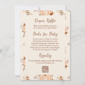 A Little Pumpkin QR Code Fall Floral Baby Shower Kaart (Achterkant)
