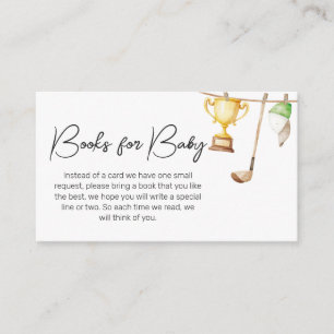 A Little Putter Golf Baby shower Boeken voor Baby Informatiekaartje