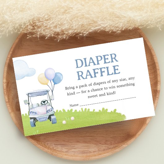 A Little Putter Golf Baby Shower Diaper Raffle Informatiekaartje