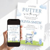 A Little Putter Golf Baby Shower Kaart