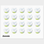 A Little Putter Golf Baby Shower Ronde Sticker (Vel)