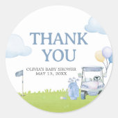 A Little Putter Golf Baby Shower Ronde Sticker (Voorkant)