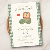 A Little Putter Golf Theme Preppy Plaid Boy Kaart