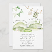 A Little Putter Is On The Way Boy Baby Shower  Kaart (Voorkant)