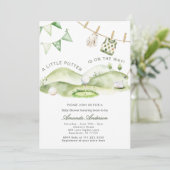 A Little Putter Is On The Way Boy Baby Shower  Kaart (Staand voorkant)