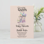 A little Queen Mardi Gras Float Baby Shower Kaart (Staand voorkant)