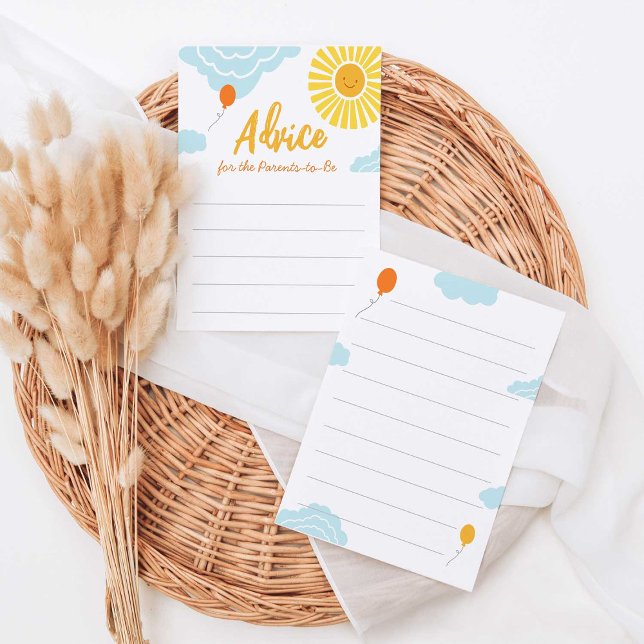 A Little Ray of Sunshine Baby shower Advies Kaarte (Creator heeft geüpload)