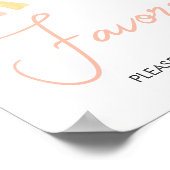 A Little Ray of Sunshine Baby shower Favors Poster (Hoek)