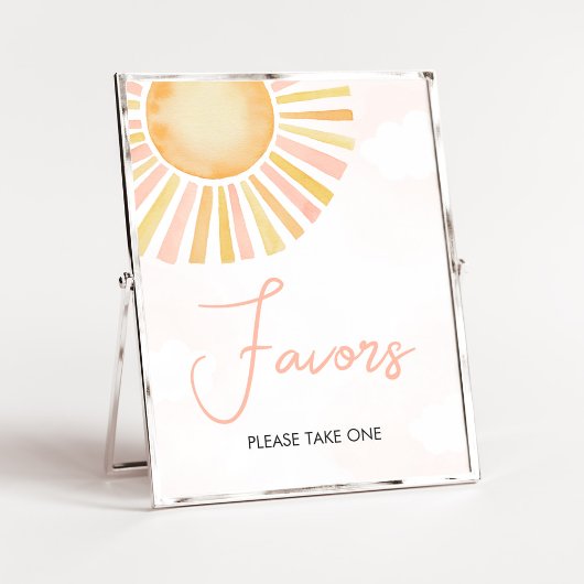 A Little Ray of Sunshine Baby shower Favors Poster