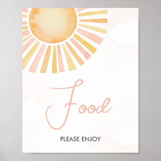 A Little Ray of Sunshine Baby shower Food Poster (Voorkant)