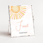 A Little Ray of Sunshine Baby shower Food Poster