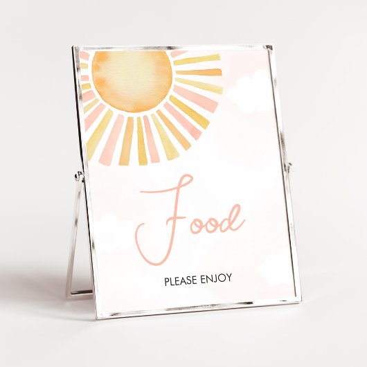 A Little Ray of Sunshine Baby shower Food Poster