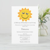A Little Ray Of Sunshine Baby Shower Kaart (Staand voorkant)