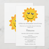 A Little Ray Of Sunshine Baby Shower Kaart (Voorkant / Achterkant)