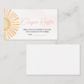 A Little Ray of Sunshine Baby shower Luier Raffle Informatiekaartje (Voorkant / Achterkant)