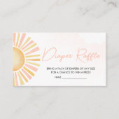 A Little Ray of Sunshine Baby shower Luier Raffle Informatiekaartje (Voorkant)