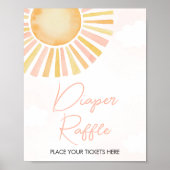 A Little Ray of Sunshine Baby shower Luier Raffle Poster (Voorkant)