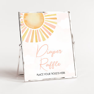 A Little Ray of Sunshine Baby shower Luier Raffle Poster