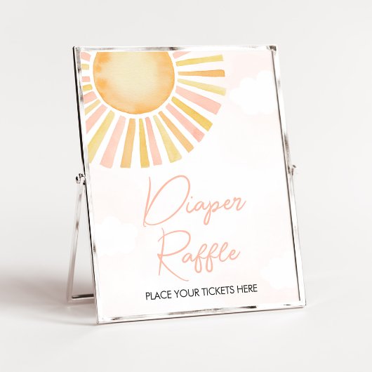 A Little Ray of Sunshine Baby shower Luier Raffle Poster