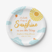 A Little Ray of Sunshine Baby shower Papieren Bord (Voorkant)