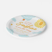 A Little Ray of Sunshine Baby shower Papieren Bord (Gekanteld)
